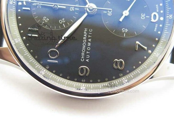 MIROTIME 0517 Reliable Portuguese IW371447 ZF 1:1 Best Edition SS Black Dial On Black Leather Strap A79350 V 7274